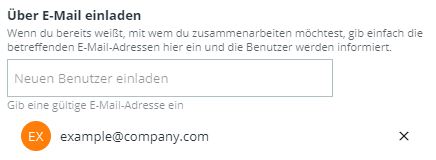 Mitglieder per E-Mail einladen