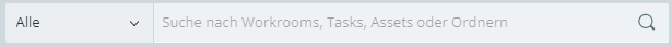 Search bar in a CELUM workroom