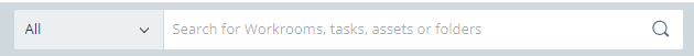 Search bar in a CELUM workroom